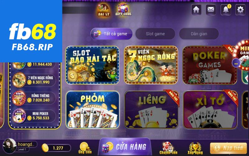 Game bài FB68 sảnh cược đẳng cấp 